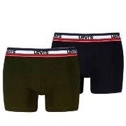 Levis 2P Sportswear Logo Base Boxer Schwarz/Grün Baumwolle Small Herre...