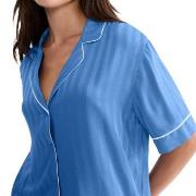 Triumph Amourette Jacquard Boyfriend Shirt Blau Viskose 38 Damen