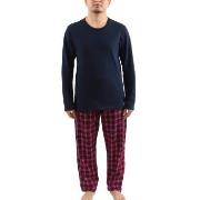 Esprit George Pyjamas Set Blau/Rot Baumwolle Small Herren