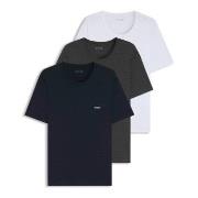 BOSS 3P Classic Crew Neck T-shirt Weiß/Grau Baumwolle Medium Herren