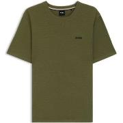 BOSS Waffle T Shirt Grün/Khaki Medium Herren