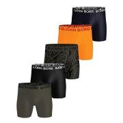 Björn Borg 5P Sports Microfiber Boxer Trunks Schwarz/Grün Polyester Me...