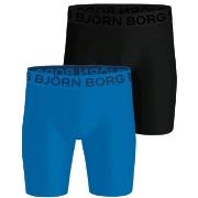 Björn Borg 2P Sports Lightweight Long Leg Boxers Schwarz/Blau Polyeste...