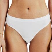 Bread and Boxers Cotton Thong 2P Weiß Ökologische Baumwolle Small Dame...