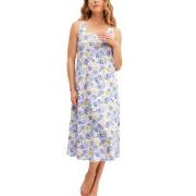 Calida Coastal Dreams Nightdress Weiß/Blau Baumwolle Small Damen