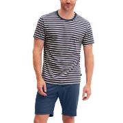 Calida Relax Streamline 2 Short Pyjamas Indigoblau Baumwolle Medium He...