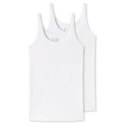Schiesser 2P 95-5 Organic Cotton Top Weiß Baumwolle 38 Damen