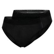 Schiesser 2P Care Rio Period Pants Schwarz Baumwolle 38 Damen