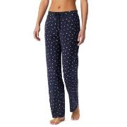 Schiesser Mix and Relax Long Cotton Pants Weiß/Marine Baumwolle 38 Dam...