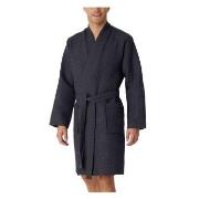 Schiesser Waffle Bathrobe Anthrazit Baumwolle Small Herren