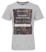 BLEND Elias Herren Kurzarm-Shirt nachhaltiges Baumwoll-T-Shirt mit Gra...