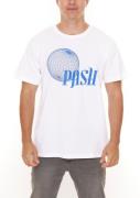 PASH Globe Tee Herren Rundhals-Shirt mit Globus-Print Baumwoll-T-Shirt...