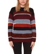 Aniston Damen Pullover gestreifter Grobstrick-Sweater mit Glanzfäden 7...