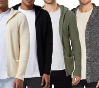 REDEFINED REBEL Cabe Knit Herren Cardigan Strick-Jacke mit Kapuze TINC...