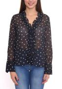 Aniston SELECTED Damen Sommer-Bluse mit Pünktchen Print Langarm-Bluse ...