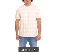 3er Pack OTTO products Herren gestreiftes T-Shirt nachhaltiges Sommer-...