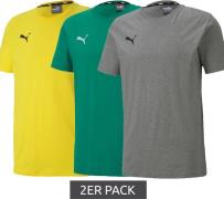 2er Pack PUMA TeamGoal 23 Casual Herren T-Shirt mit Logo-Stickerei Bau...