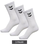 3 Paar hummel Basic Crew-Socken mit Kontrastwinkel Baumwoll-Strümpfe S...