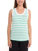 DELAMO Striped Tanktop enganliegendes Damen Baumwoll-Shirt mit Sticker...