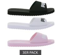 3er Pack PUMA Purecat Bade-Latschen für Damen und Herren Sommer-Schlap...