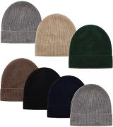 KKS STUDIOS Herren Beanie aus reinem Kaschmir Winter-Mütze im gerippte...