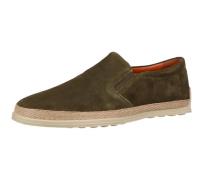 SANSIBAR Herren Slipper mit Wechselfußbett Echtleder-Schuhe 1074033 Ol...