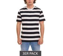 3er Pack OTTO products Herren gestreiftes T-Shirt nachhaltiges Sommer-...