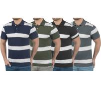 BLEND Fritz Herren Polo-Shirt nachhaltiges Baumwoll-Hemd in Streifen-O...