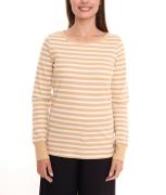 DELMAO Striped Interlock Damen Langarm-Shirt gestreiftes Baumwoll-Long...