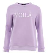 ZWILLINGSHERZ Sweater Voila Damen Rundhals-Pullover mit VOILÀ Schriftz...