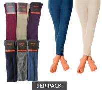 9er Sparpack ROGO Kinder Leggings Baumwoll-Hosen Alltags-Leggings Hell...