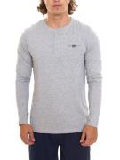 HARVEY MILLER POLO CLUB Henley Herren Baumwoll-Pullover Langarm-Shirt ...