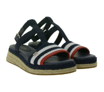 TOMMY HILFIGER Damen Keilsandaletten mit Bastdetails Sommer-Schuhe FW0...