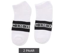 2 Paar BIKKEMBERGS Herren Baumwoll-Socken mit kleinem Markenschriftzug...