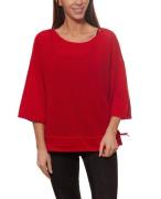 OUI Bluse Schlupf-Bluse wunderschönes Damen Kurzarm-Shirt Rot