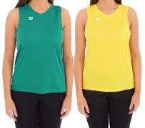 Wilson Damen nachhaltiges Tank-Top Trainings-Shirt mit V-Ausschnitt Sp...