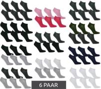 6 Paar TASTIQ Sneaker-Socken schlichte Baumwoll-Socken in Geschenkbox ...