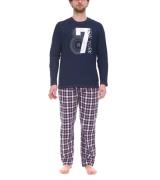 LIVERGY Herren Pyjama-Set 2-teilig karierter Schlafanzug Baumwoll-Pyja...