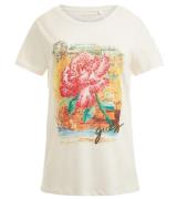 GUESS Damen T-Shirt Baumwoll-Shirt mit floralem Druck der Amalfi Küste...