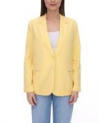 AjC Damen Blazer hüftlanger Boyfriend-Blazer mit Innenfutter und Ein-K...