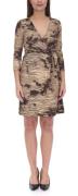 Aniston CASUAL Damen Midi-Kleid Wickel-Kleid mit Animalprint 3/4 Arm 9...