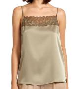 MARC CAIN Damen Top Sommer-Shirt Ausschnitt mit Spitzenapplikation Spi...