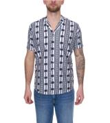 vsct Clubwear Herren Shirt mit Allover Geomatrix-Muster Kurzarm-Shirt ...