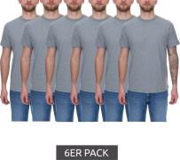 6er Pack PUMA Herren T-Shirts Baumwoll-Shirt Rundhals-Shirts Basic-Shi...