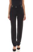 Laura Scott Hose modische Damen Bundfalten-Hose mit weitem Bein Schwar...