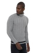 JIMMY SANDERS Grobstrick-Pullover körperbetonter Herren Rollkragen-Pul...