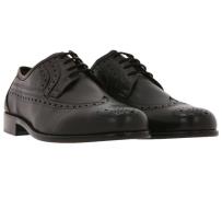 MANZ Derby-Schnürschuhe modische Echtleder Oxford-Schuhe Jan AGO Braun