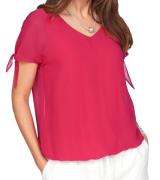 soyaconcept V-Neck-Shirt schickes Damen T-Shirt mit Schleifenbändchen ...