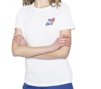 LACOSTE T-Shirt schlichtes Damen Sommer-Shirt mit Logo-Aufdruck auf de...