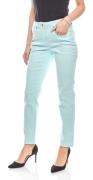 Cheer Hose Color-Jeans bequeme Damen Jeans-Hose Kurzgröße Türkis